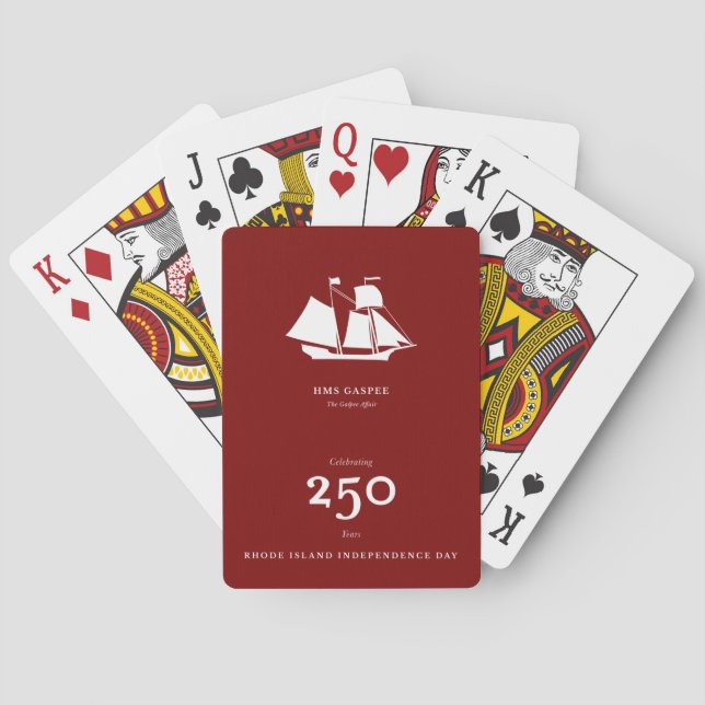 Baralho Playing Cards — HMS Gaspee (Verso)