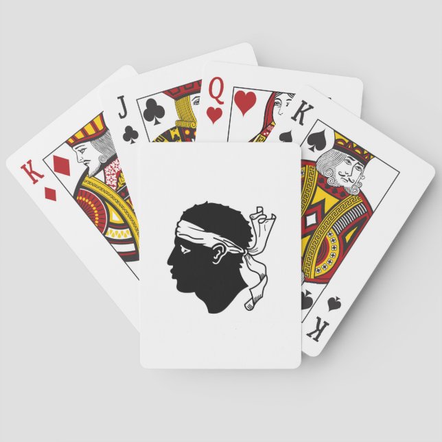 Baralho Playing Cards with flag of Corsica (Verso)