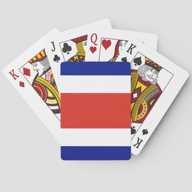 Baralho Playing Cards with flag of Costa Rica (Verso)