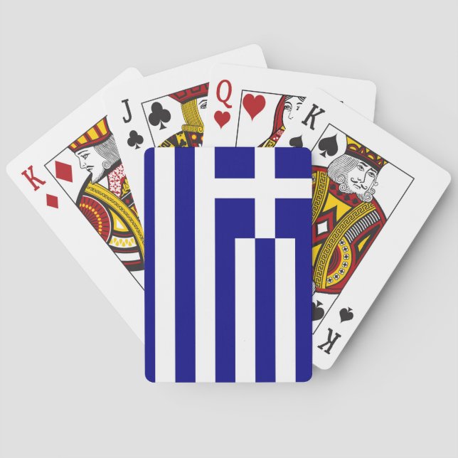 Baralho Playing Cards with flag of Greece (Verso)