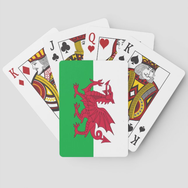 Baralho Playing Cards with flag of Wales (Verso)