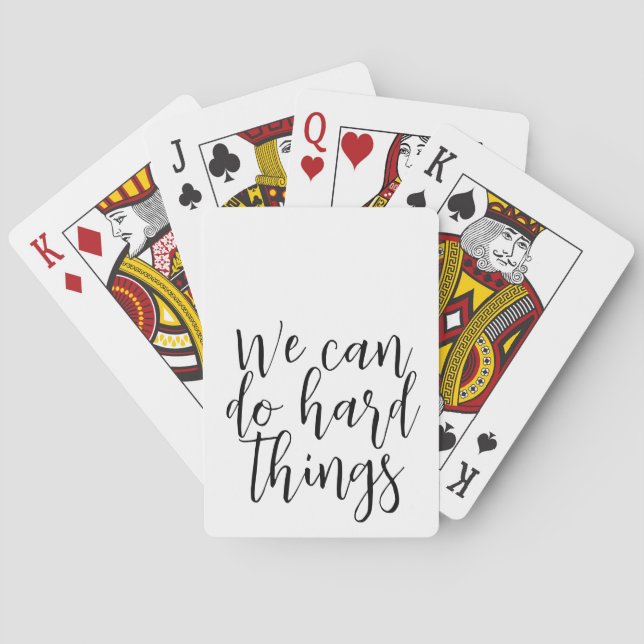 Baralho Podemos fazer coisas Duros, citações inspiracionai (Verso)