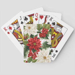 Baralho Poinsettia de Natal – Design Floral de Feriado