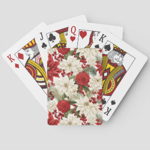 Baralho Poinsettia de Natal – Design Floral de Feriado