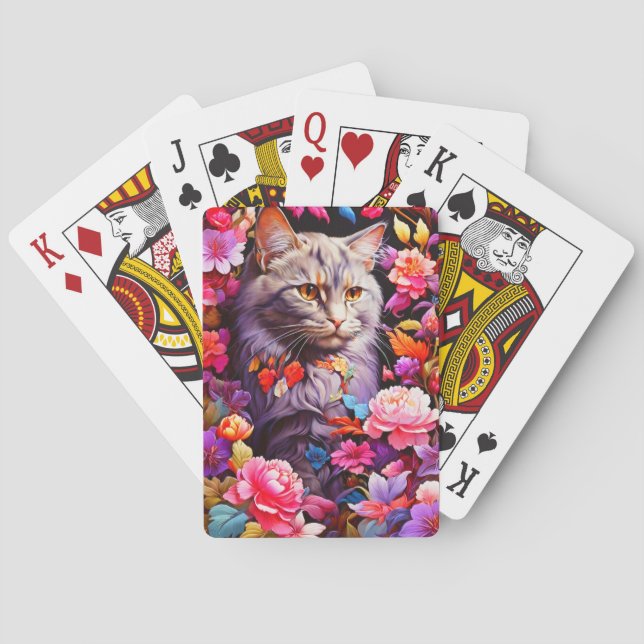 Baralho Poker de Cartão para Amantes de Gato (Verso)