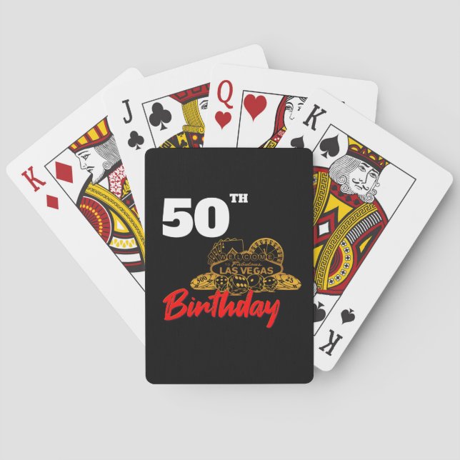 Baralho Poker Personalizado da Festa de aniversário de Las (Verso)