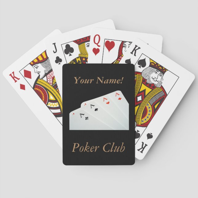 Baralho Poker Personalizado de Ponte Moderna de Nome Perso (Verso)