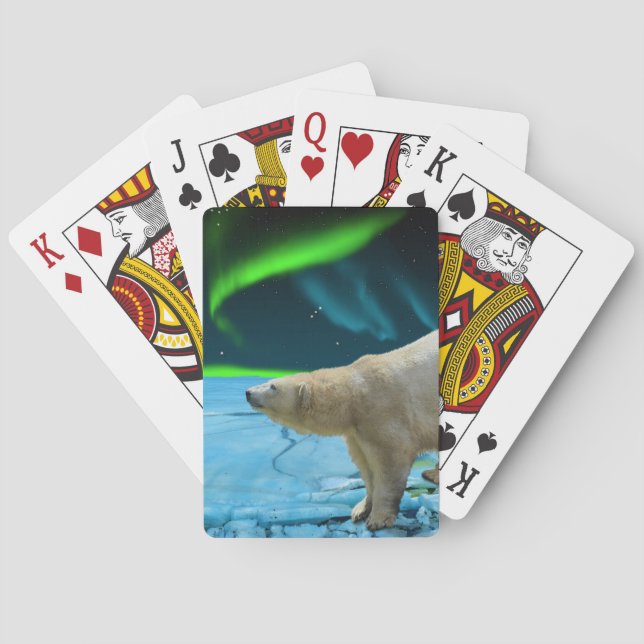 Baralho Polar Bear & Aurora Ártico — Deck de Arte (Verso)