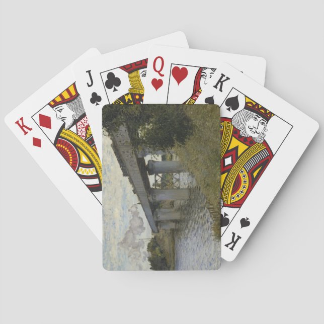 Baralho Ponte ferroviária no Argenteuil (Railroad) (por Mo (Verso)