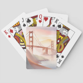 Baralho Ponte Golden Gate | Nascer do Sol Aquarela Bonita