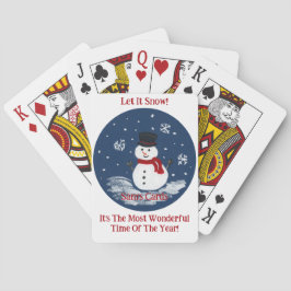 Baralho Ponte PERSONALIZADA do maravilhoso ano de Snowman