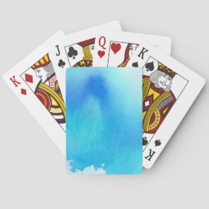 Baralho Ponto azul, pintado mão abstrato da aguarela