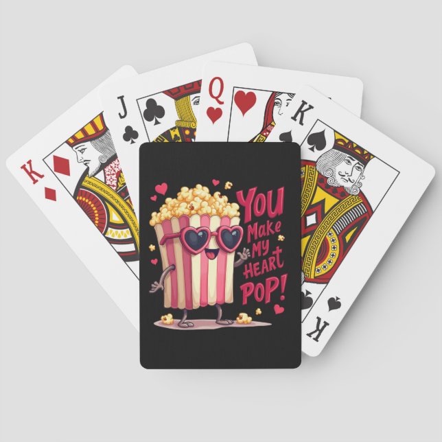 Baralho Popcorn Heart Pop Valentine Design (Verso)