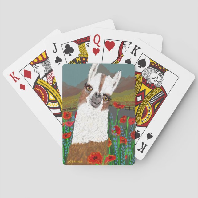 Baralho Poppies incríveis e mamãe Llama (Verso)