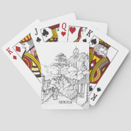 Baralho Portmeirion North Wales, Caneta e desenho de tinta