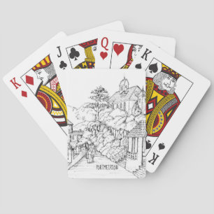 Baralho Portmeirion North Wales, Caneta e desenho de tinta