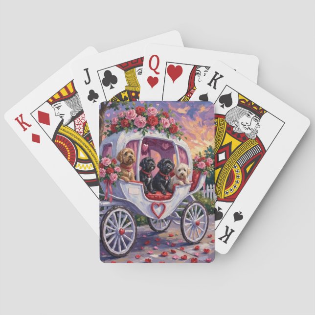 Baralho Portuguese Water Dog Valentine's Day (Verso)