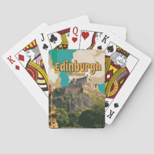 Baralho Poster das viagens vintage de Edimburgo