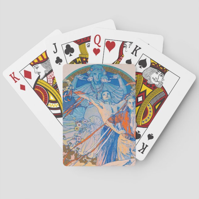 Baralho Poster de Alphonse Mucha para o Festival de Sokol  (Verso)