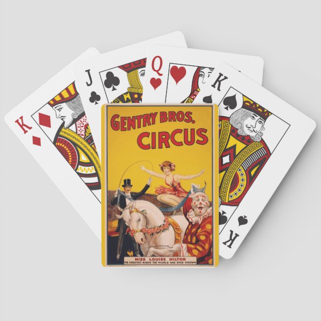 Baralho Poster de executor do Circus Colortivo Vintage (Verso)
