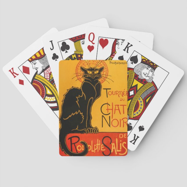 Baralho Poster de Steinlen no Halloween do Gato Negro (Verso)