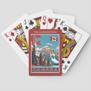 Baralho Poster de viagens Canadá de Nome Personalizado