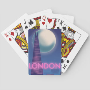 Baralho Poster de viagens de néon de Londres