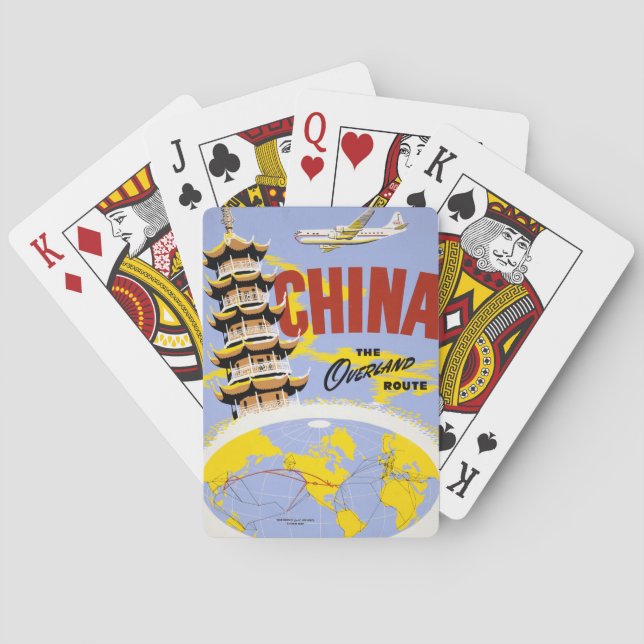 Baralho Poster de viagens Para Northwest Orient Airlines (Verso)