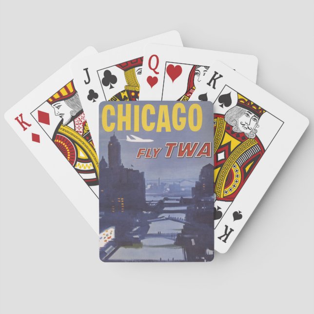 Baralho Poster de viagens Para Voos Da Trans World Airline (Verso)