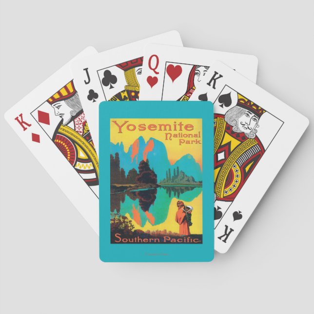 Baralho Poster do turista - parque nacional de Yosemite, (Verso)