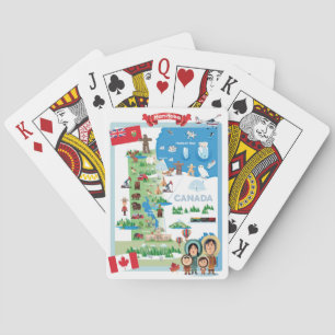 Baralho Poster dos desenhos animados de Manitoba Canadá