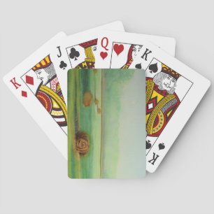 Baralho Prado de pasto de paisagem aquática