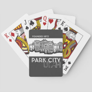 Baralho Prédios urbanos de Park City Utah jogando cartas