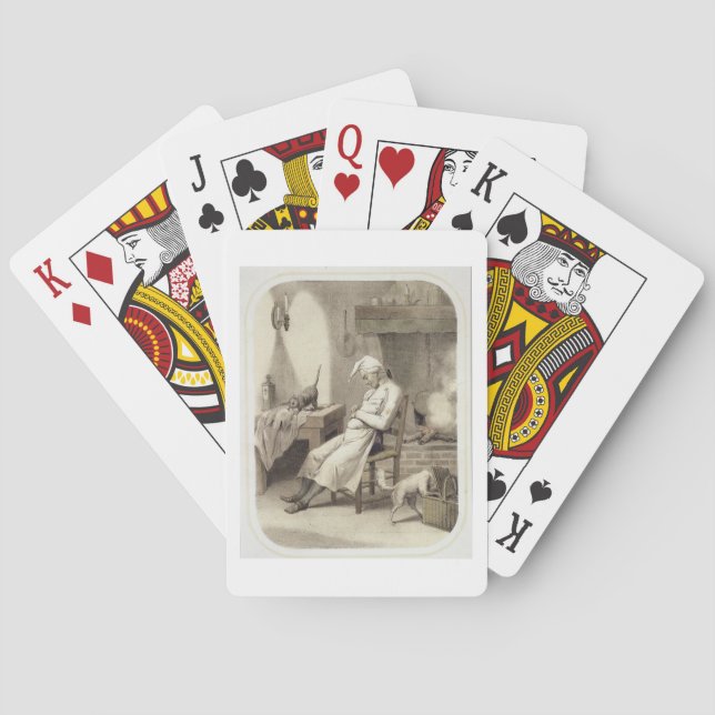 Baralho Preguiça na cozinha, de uma série de depi dos (Verso)