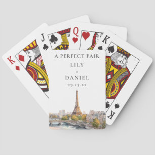 Baralho Presente de Casamento Par Perfeito Paris França