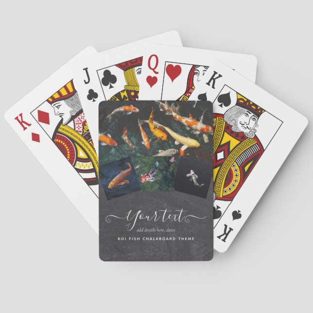 Baralho Presente de Colagem de Fotos de FISH KOI Personali (Verso)
