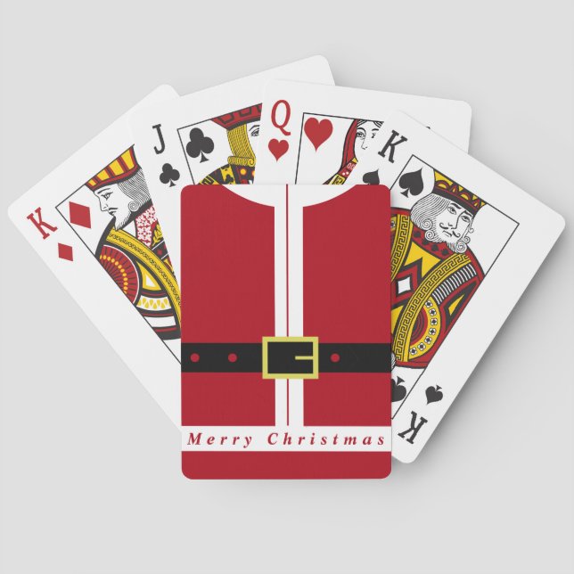 Baralho Presente de Design de Papai Noel Engraçado Cartas  (Verso)