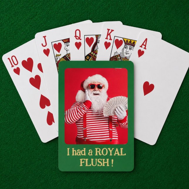 Baralho Presente de Foto do Papai Noel engraçado com Royal (Criador carregado)