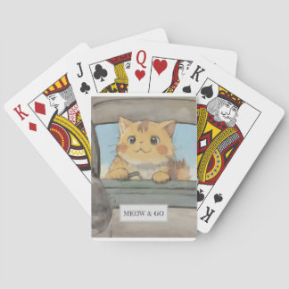 Baralho Presente de Jogo de Cartas Cute Ginger Cat Meow an