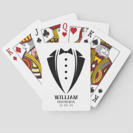Baralho Presente do Padrinho de casamento de Tuxedo preto