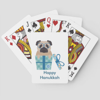 Baralho Presente do Pug de Hanukkah