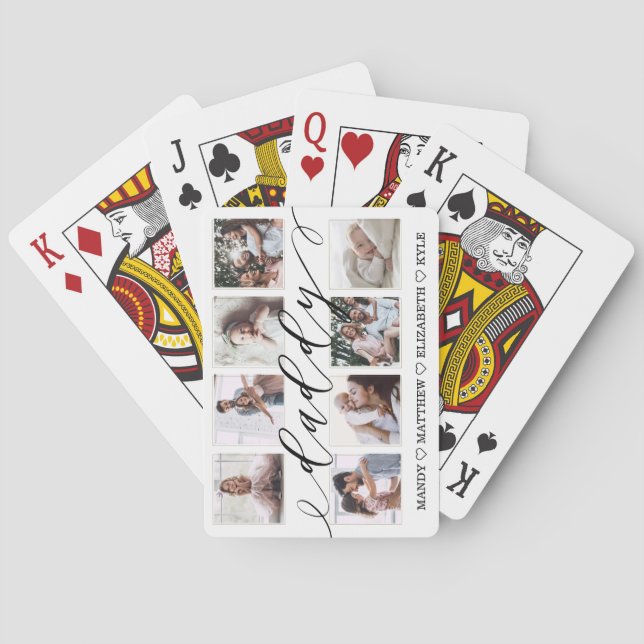 Baralho Presente para o Pai | Pai de Colagem de Fotografia (Verso)