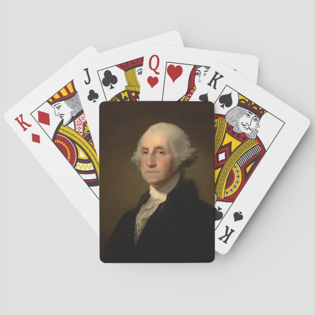 Baralho Presidente americano George Washington, Stuart (Verso)