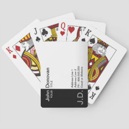 Baralho preto/branco profissional (monograma)