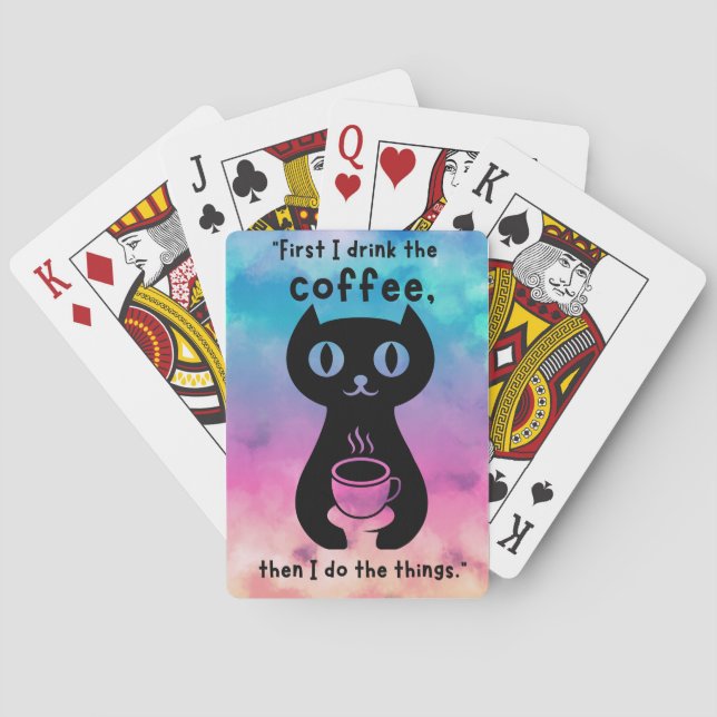 Baralho Primeiro bebo café, depois faço esta coisa (Verso)