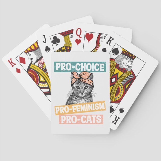 Baralho Pro-Choice, Pro-Feminism, Pro-Cat | Cat Lover (Verso)