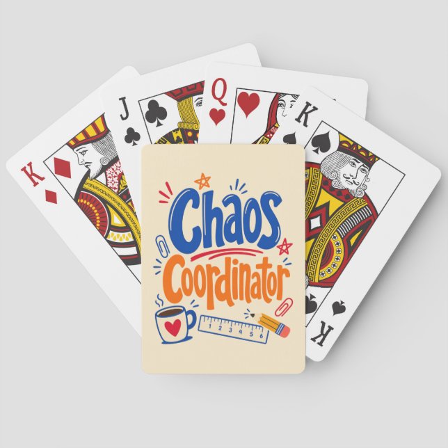 Baralho Professor Coordenador de Caos Design de Volta às A (Verso)