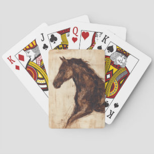 Baralho Profile of Brown Wild Horse