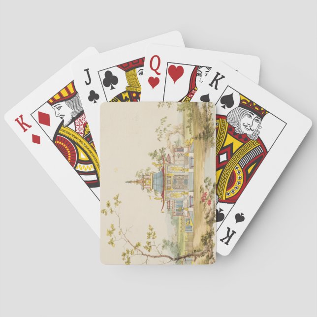 Baralho Projete para um templo chinês, c.1810 (caneta & (Verso)