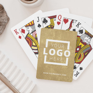 Baralho Promoção de logotipo comercial personalizado Branc